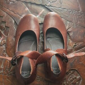 Dansko Brown Leather Wedge